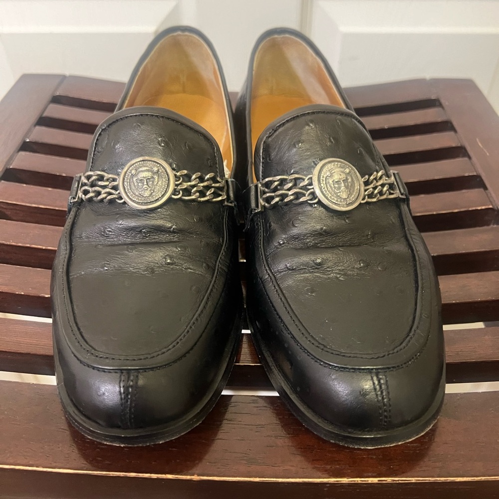 Istante Italian leather slip on shoes, black, size 41.5 IT/8.5 US